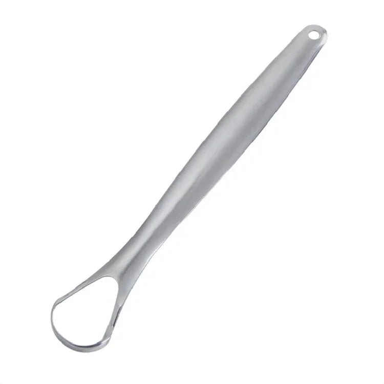 口腔清掃用ステンレス舌スクレーパー、14.6×2.4cm