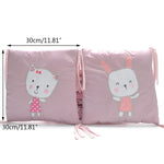 Crib Perimeter Embroidery Bunny Bedding Baby Cotton Anti-collision, 30 x 30 cm