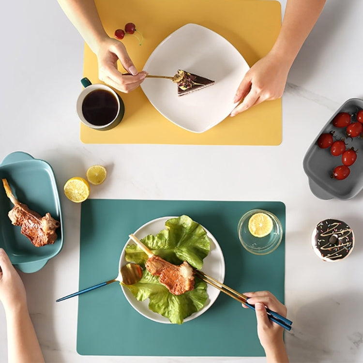 北欧スタイル食品グレードシリコンパッド 食器用環境断熱パッド プレースマット、グリーン、オレンジ、ベージュ、スカイブルー、ダークグレー