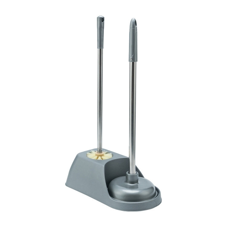 家庭用長柄トイレブラシ 吸盤セット 死角なし掃除ブラシ グレー、ブラウン