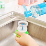 2個セット キッチン用洗浄器具 鍋・食器ブラシ 洗剤ディスペンサー付き ランダムカラー配送 鍋・食器ブラシ