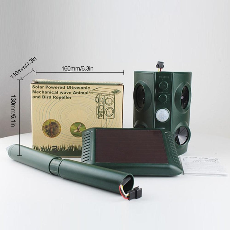 Outdoor Solar Animal Repeller Ultrasonic Vibration Multi-functional Snake Repeller, Solar Animal Repeller