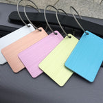 Brush Aluminum Luggage Tag Luggage Boarding Pass Check Tag