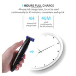 電動男性用シェーバー充電式シェーバートリマー、ブラック＋ブルー