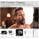 電動男性用シェーバー充電式シェーバートリマー、ブラック＋ブルー
