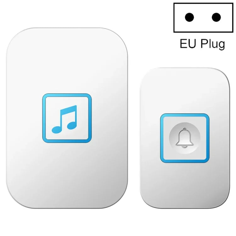 CACAZI A86 電子音楽リモコンドアベル 1対1 ACワイヤレスドアベル、USプラグ、UKプラグ、EUプラグ