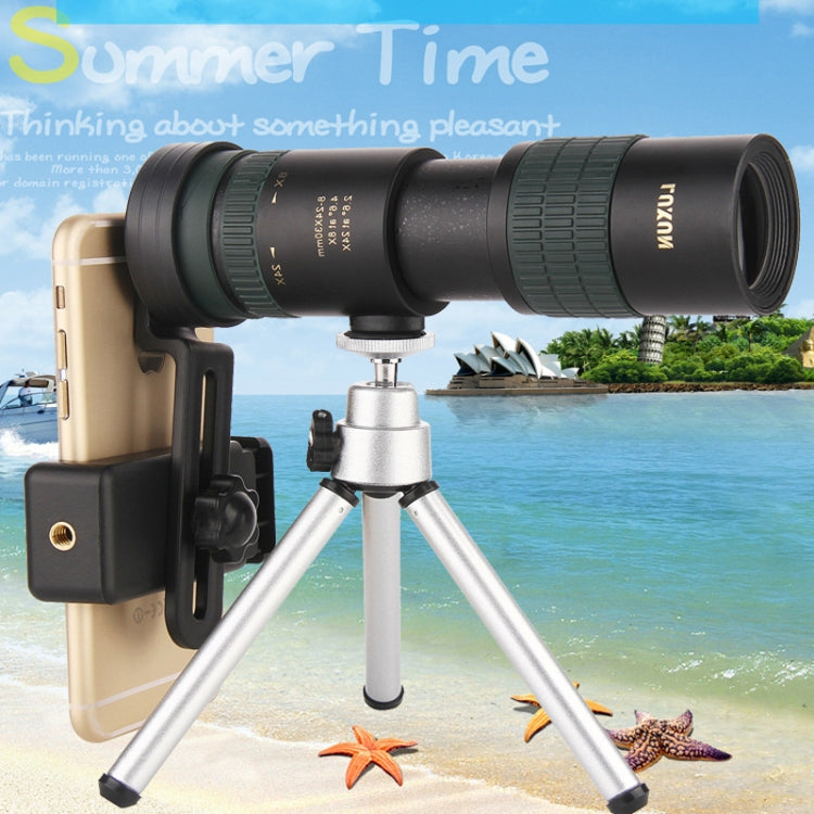 LUXUN 8-24X30シマー夜間視単筒変動望遠鏡電話クリップ＆三脚付き、電話クリップ＆三脚付き