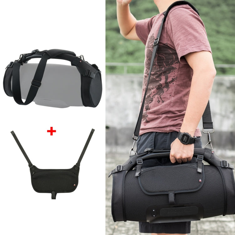 Bluetoothスピーカー シングルショルダーストラップケース + 携帯電話バッグセット JBL Boombox 1/2用 ケース + 携帯電話バッグ ブラック