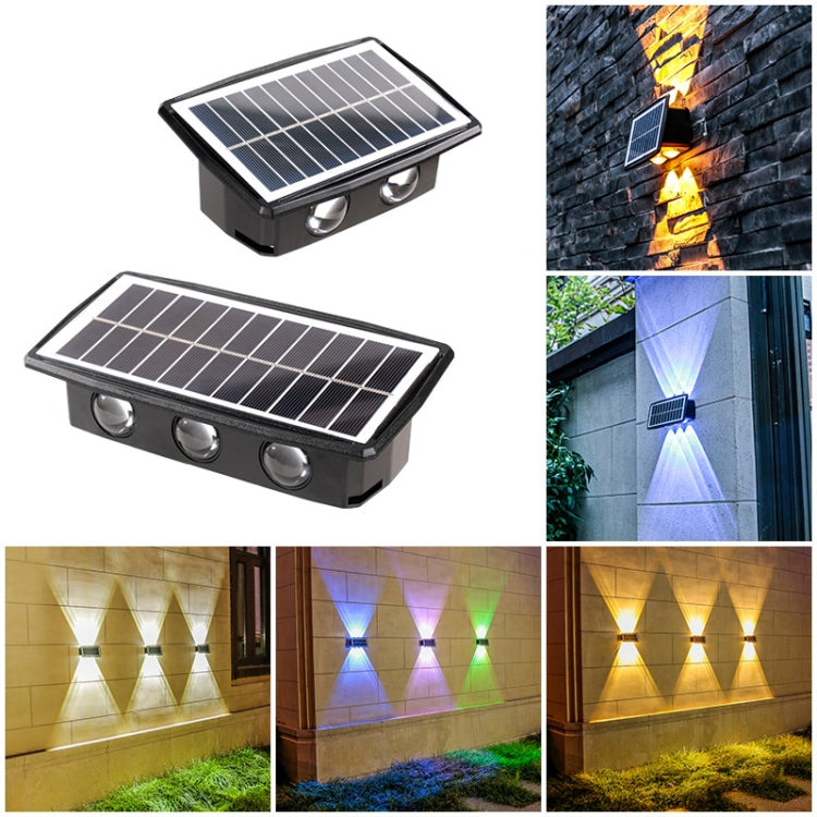 ソーラー壁掛けランプ 屋外防水 上下両方向ダブルヘッドスポットライト、4LED、8LED、6LED