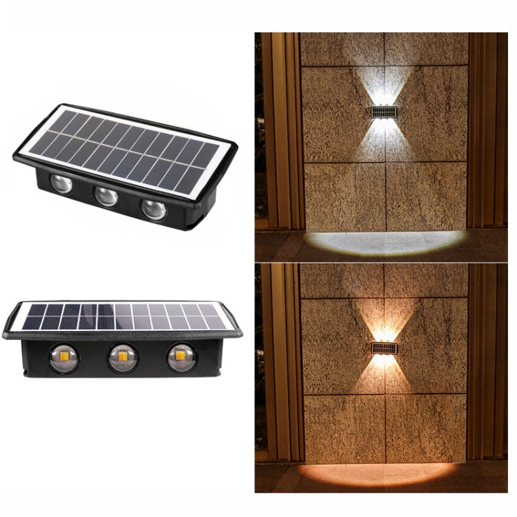 ソーラー壁掛けランプ 屋外防水 上下両方向ダブルヘッドスポットライト、4LED、8LED、6LED