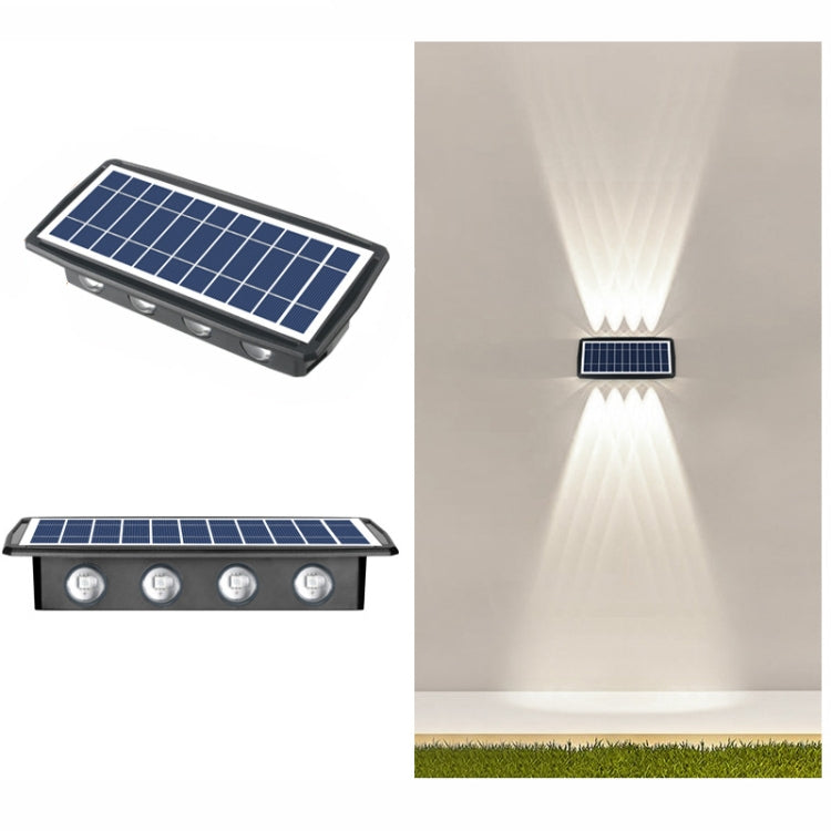ソーラー壁掛けランプ 屋外防水 上下両方向ダブルヘッドスポットライト、4LED、8LED、6LED