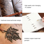 PU Maple Retro Straps Handbook Loose-leaf Notebook, A7, A6, A5