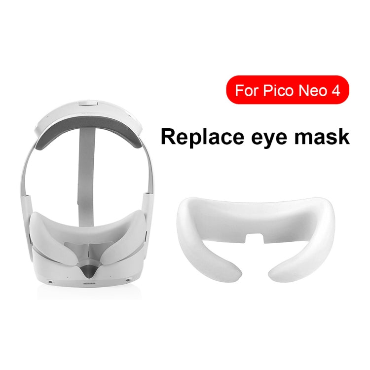 Pico Neo 4シリコンVRメガネアイマスクフェイスアイパッド用、ホワイト