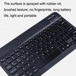 10インチ RGBカラフルバックライト Bluetoothキーボード＆マウスセット 携帯電話/タブレット用 ブラック、ホワイト
