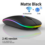 10インチ RGBカラフルバックライト Bluetoothキーボード＆マウスセット 携帯電話/タブレット用 ブラック、ホワイト