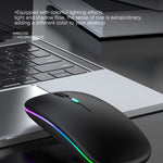 3キー RGBバックライト静音Bluetoothワイヤレスデュアルモードマウス