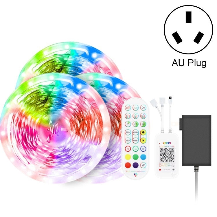 Bluetooth Suit Smart Music Sound Control Light Strip Waterproof 5050 RGB Colorful Atmosphere LED Light Strip With 24-Keys Remote Control, 5M 150 LEDs, 5M 300 LEDs, 10M 300 LEDs, 10M 600 LEDs, 15M 450 LEDs, 20M 360 LEDs, 30M 540 LEDs