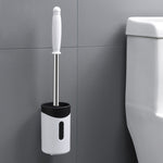 ステンレス製壁掛け家庭用ソフトブラシトイレブラシ グレー、ホワイト、ピンク
