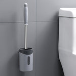 ステンレス製壁掛け家庭用ソフトブラシトイレブラシ グレー、ホワイト、ピンク