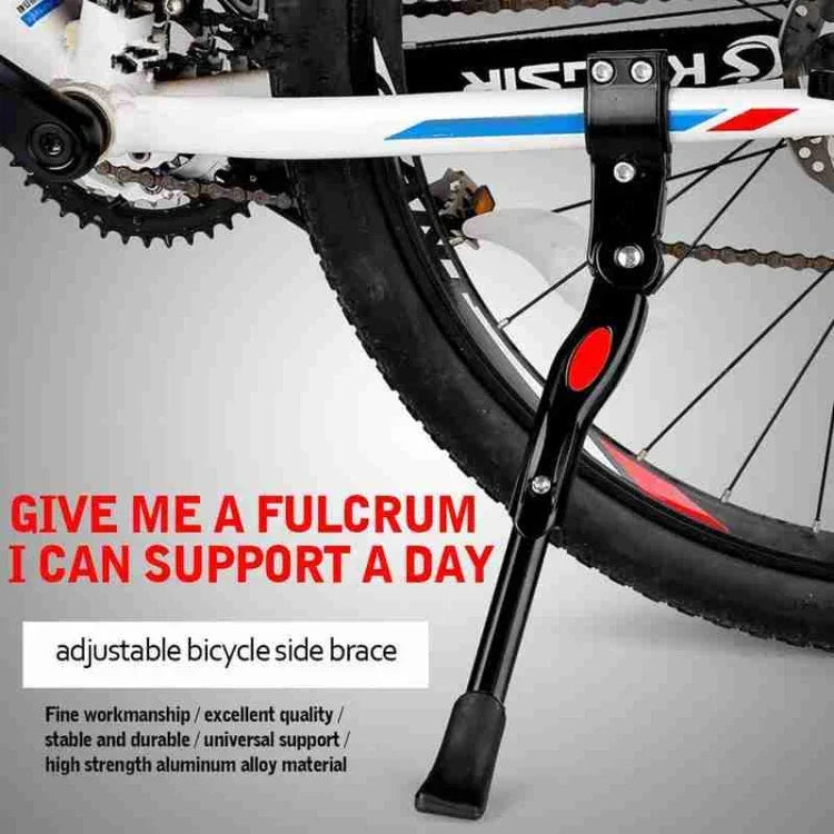 自転車マウンテンバイク 26インチ アルミ合金 シングルサポート 車用ラダーフットサポート 駐車ラック、26インチ ブラック
