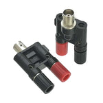 5個セット BNCメスジャックからデュアルバナナメスジャック RFアダプター同軸コネクター、BNCメスからデュアルバナナメス
