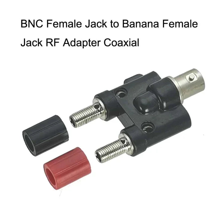 5個セット BNCメスジャックからデュアルバナナメスジャック RFアダプター同軸コネクター、BNCメスからデュアルバナナメス