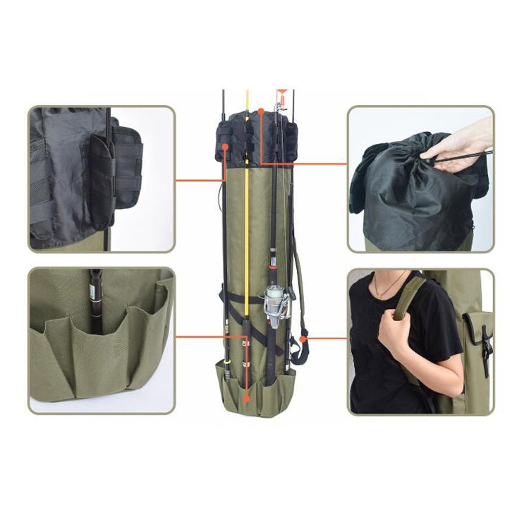 多機能釣り竿バッグ釣り道具バッグ釣り用品、サイズ：123x34cm、多機能釣り道具バッグ、釣り竿バッグ
