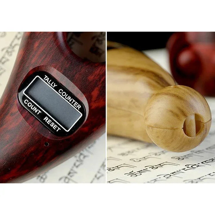 Buddhist Beads Chanting Rolling Automatic Induction Digital Display Electronic Counter, Rolling Induction-Sandalwood