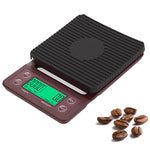 手動パンチコーヒースケール タイミング電子タイマースケール キッチンスケール、3kg/0.1g、5kg/0.1g
