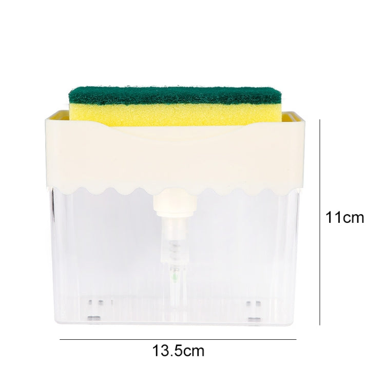 掃除用布 食器洗いブラシ 液体ボックス キッチンブラシ 洗剤ミキサー プレスプラスチック石鹸箱、ホワイト、ダークグレー、ダークブルー