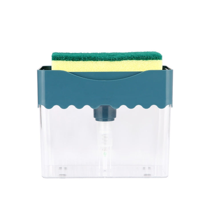 掃除用布 食器洗いブラシ 液体ボックス キッチンブラシ 洗剤ミキサー プレスプラスチック石鹸箱、ホワイト、ダークグレー、ダークブルー