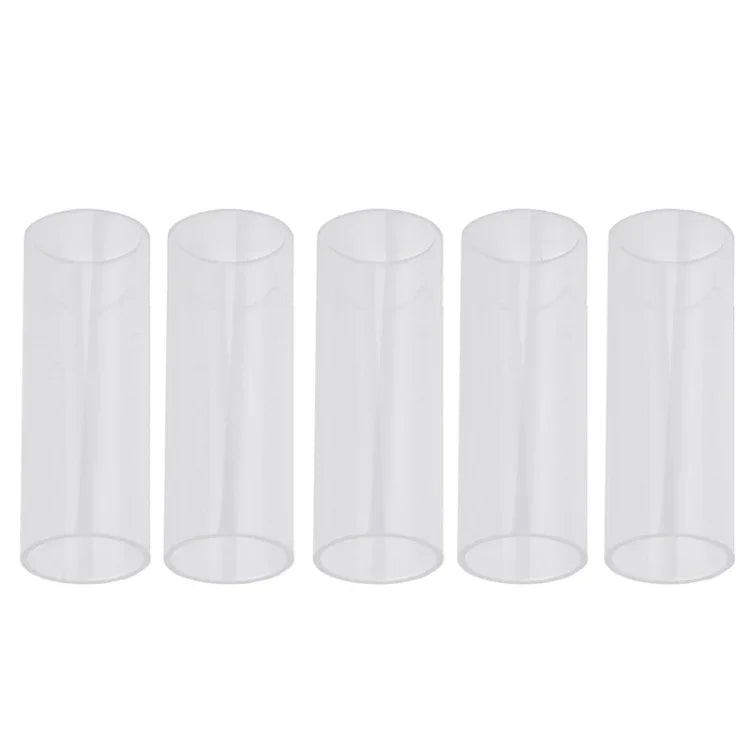 5個セット アクリルギタースライドチューブ フォークスライドブロック、28mm（透明）、51mm（透明）、60mm（透明）、70mm（透明）