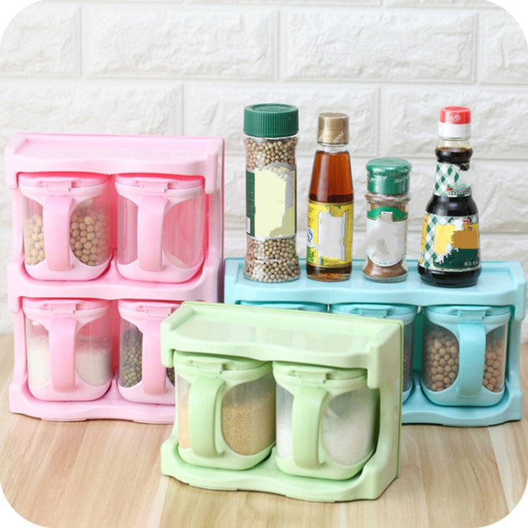 プラスチック調味料ボックス 多目的組み合わせ調味料ラック キッチン用品、1格、2格、3格、4格