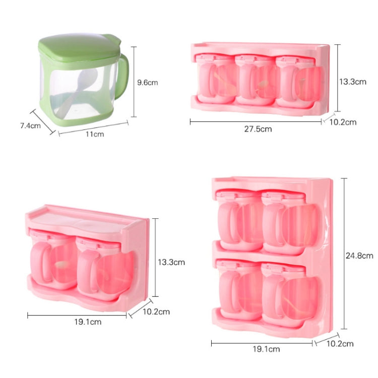 プラスチック調味料ボックス 多目的組み合わせ調味料ラック キッチン用品、1格、2格、3格、4格