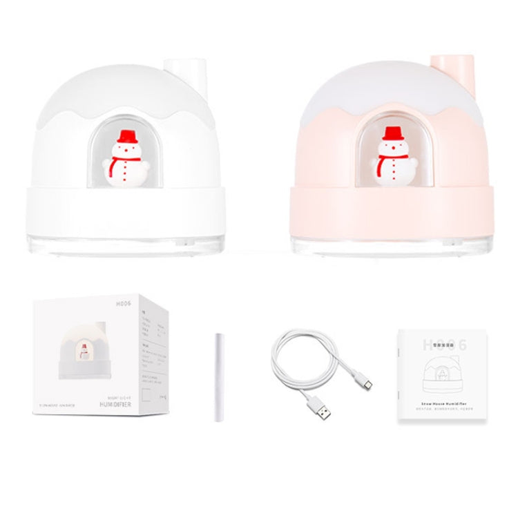 雪だるま加湿器ナイトライトUSB静音かわいいデスクトップ空気ミニアトマイザー加湿器、ZAY-H006プラグイン、ZAY-H006充電式