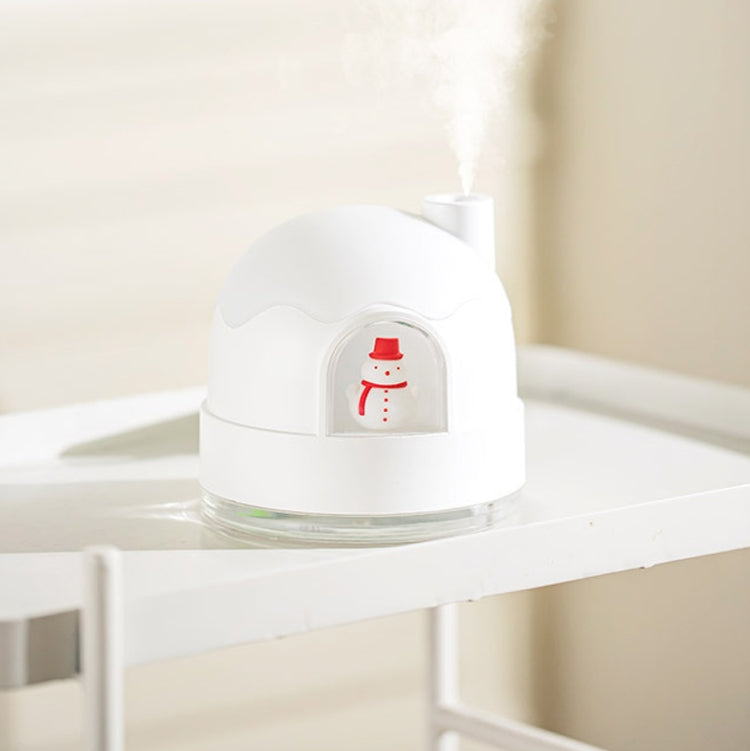 雪だるま加湿器ナイトライトUSB静音かわいいデスクトップ空気ミニアトマイザー加湿器、ZAY-H006プラグイン、ZAY-H006充電式
