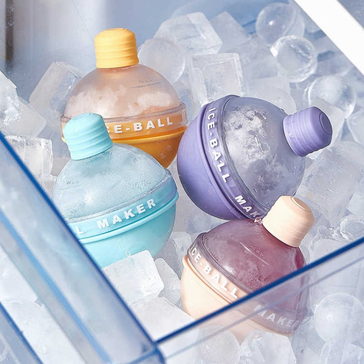 2個セット家庭用ウイスキーバルブ氷球氷キューブシリコンモールド 漏斗付き、漏斗付き+スカイブルー、漏斗付き+ラベンダーパープル、漏斗付き+チェリーブロッサムピンク、漏斗付き+バナナイエロー