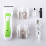 ヘアクリッパー充電式電動クリッパー子供用ヘアカットツール、グリーン＆ホワイト、ブルー＆ホワイト