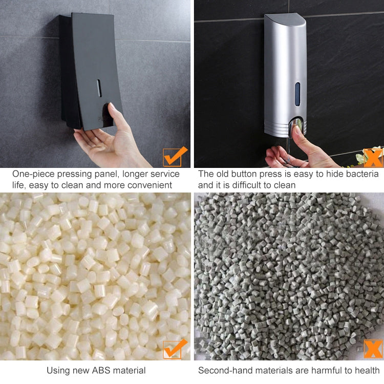 壁掛け石鹸ディスペンサー 家庭用ホテル用シャンプー手指消毒ボトル トイレシャワージェルボックス トイレシャワージェルボックス