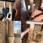 ペット用麻縄 猫用爪とぎボード 剣縄アクセサリー 猫のグリップおもちゃ 保護用素材 3本セット 10m、30m、50m、10m