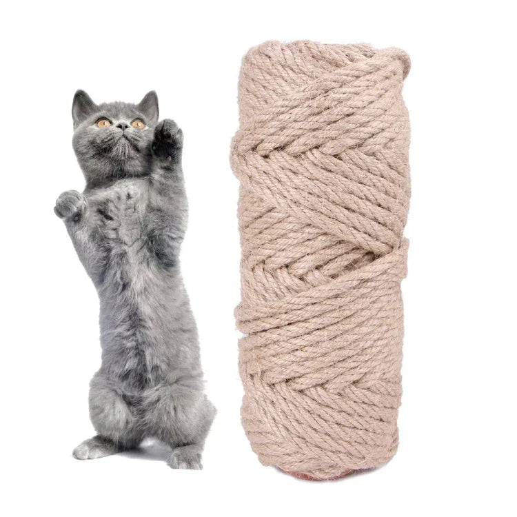 ペット用麻縄 猫用爪とぎボード 剣縄アクセサリー 猫のグリップおもちゃ 保護用素材 3本セット 10m、30m、50m、10m