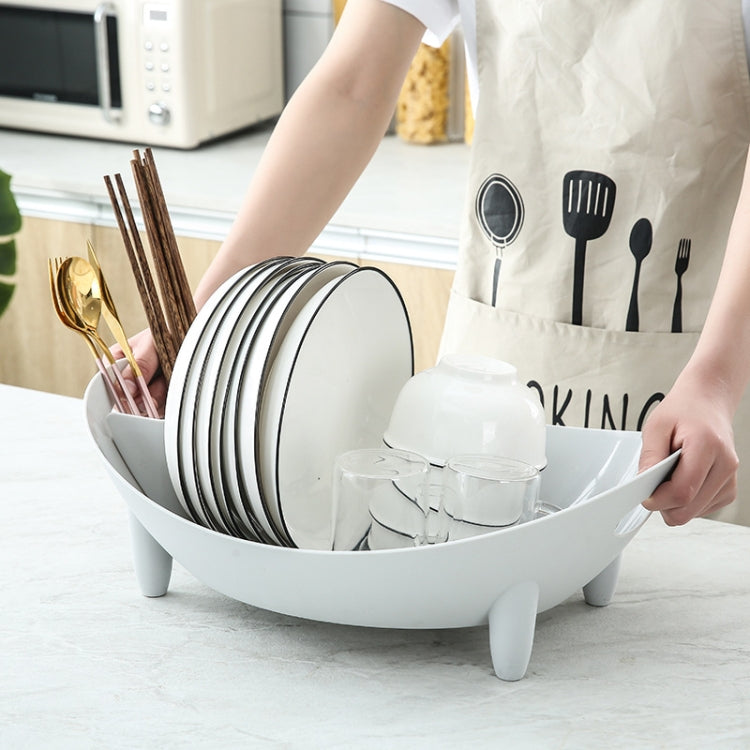 食器収納水切りラック多機能キッチン用具ラック、ホワイト、グレー