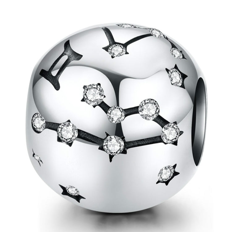 S925 スターリングシルバー 十二星座 ビーズ DIY ブレスレット アクセサリー ジュエリー シルバービーズ、牡羊座、牡牛座、双子座、蟹座、獅子座、乙女座、天秤座、蠍座、射手座、山羊座、水瓶座、魚座