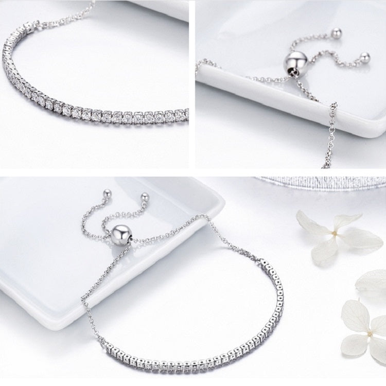 愛情あふれる S925スターリングシルバー ブレスレット 調節可能 女性用ブレスレット, SCB029