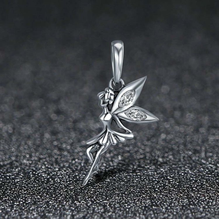 925スターリングシルバー フラワーフェアリー ダングルペンダント 女性用 DIYブレスレット ネックレスアクセサリー, SCC359