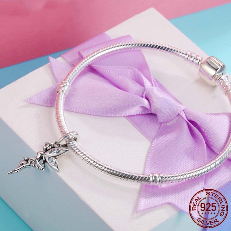 925スターリングシルバー フラワーフェアリー ダングルペンダント 女性用 DIYブレスレット ネックレスアクセサリー, SCC359