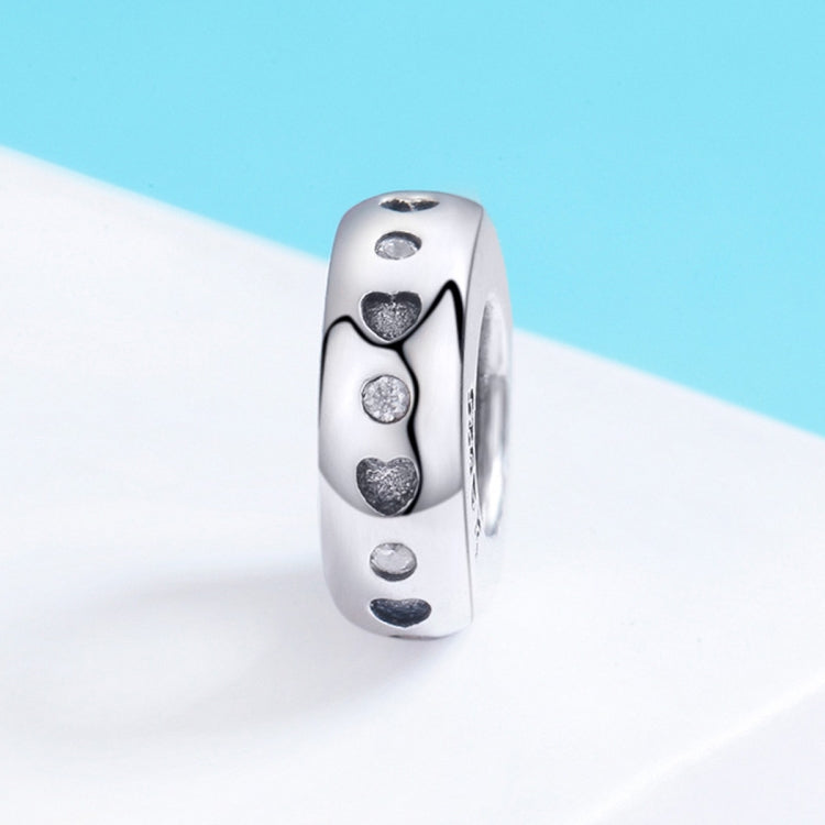 925スターリングシルバー ビーズ ハート型彫刻ビーズ 女性用 DIYブレスレットアクセサリー