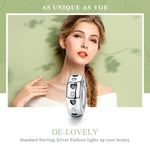 925スターリングシルバー ビーズ ハート型彫刻ビーズ 女性用 DIYブレスレットアクセサリー