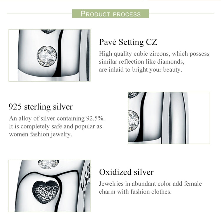 925スターリングシルバー ビーズ ハート型彫刻ビーズ 女性用 DIYブレスレットアクセサリー