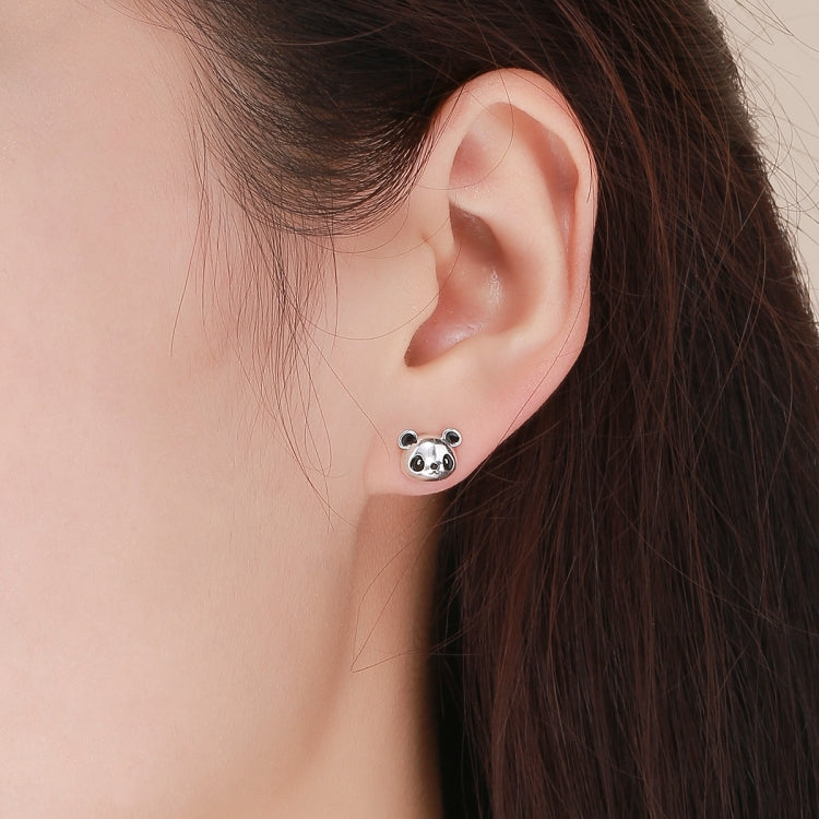パンダ S925スターリングシルバーイヤリング 気品ある女性用イヤリング, SCE386